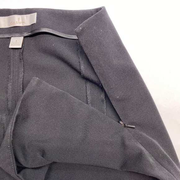 CASLON Black Flat Front High Rise Wide Leg Pants 6 - Picture 8 of 16